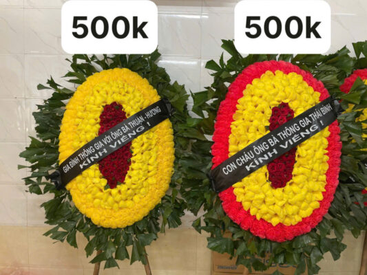 mẫu vòng hoa viếng