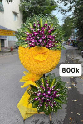 Lẵng hoa tang lễ 2 tầng