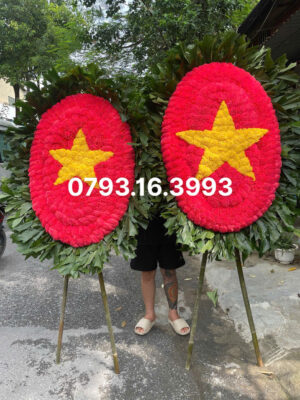 vòng hoa sao vàng viếng liệt sỹ