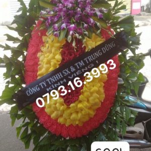 Vòng Hoa tang lễ Lan Tím