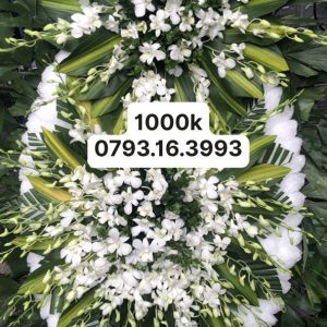 Vòng hoa lan trắng 2 đầu giá 1000k