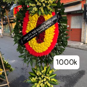 VÒNG HOA TANG LỄ 2 TẦNG