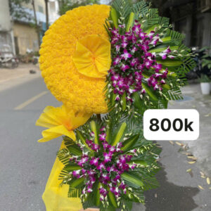 vòng hoa tang lễ 2 tầng